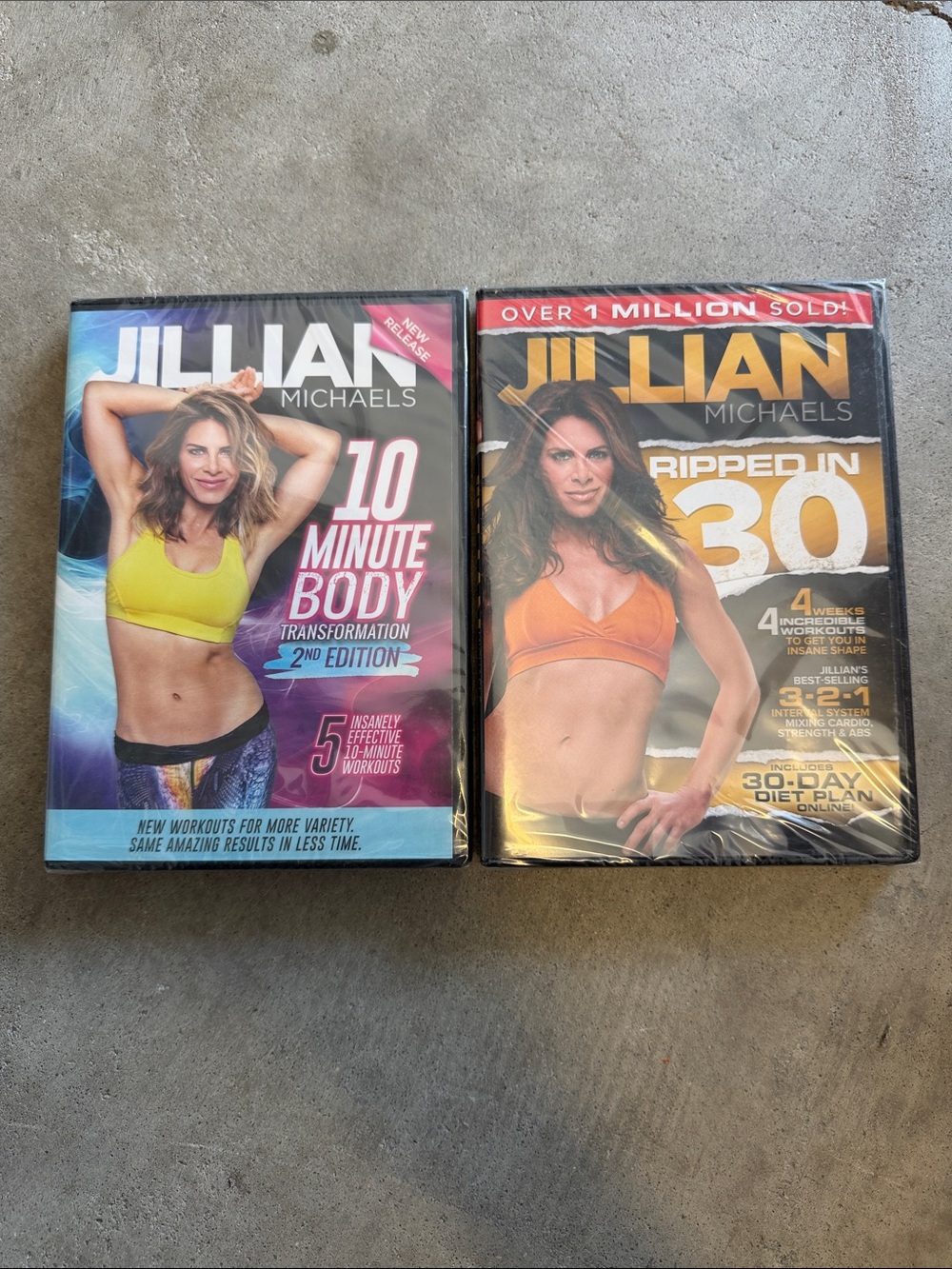 2 Jillian Michaels Workout DVD Duo - Yellow & Orange